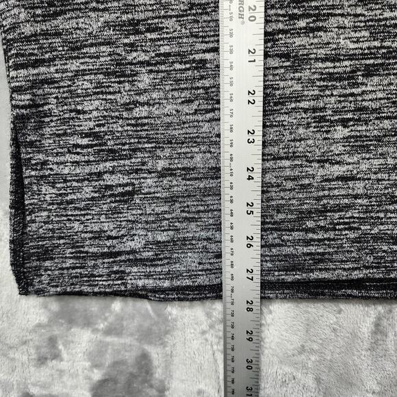 Apt. 9 Skirt Womens L Black Gray Marled Slub Textured Knit Pull On Pencil Slit - Picture 7 of 8